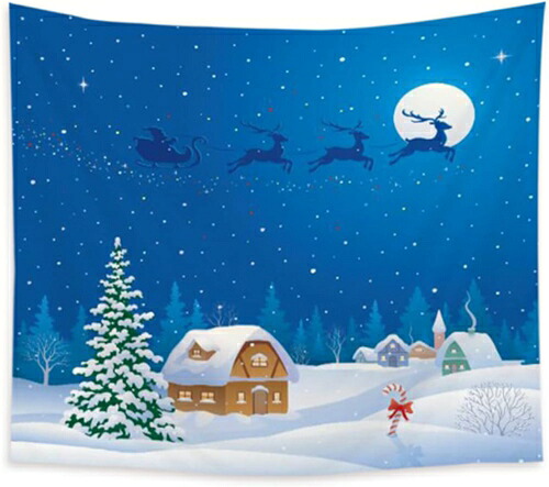クリスマス飾り タペストリー 大判 おしゃれ クリスマス カラー ツリー 布ポスター 北欧 インテリア 装飾布 壁掛け 雪だるま サンタクロース 150X130 クリスマス雑貨 パーティー 癒し ギフ
