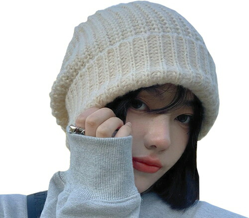 ニット帽 レディース 56~58cm 秋冬 可愛い ニットキャップ ゆったり 柔らかい ストレッチ カップル ペア 彼女 防寒 寒いの日 優雅 通勤 通学 屋外 スポーツ 帽子 キャップ ハット スキ