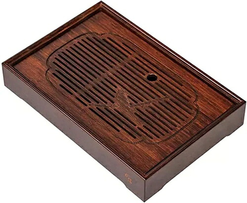 茶盆 茶台 茶盤 水貯蔵タンク付き添い人茶盆 功夫茶道 茶道具 茶の葉 茶器(34.5x22.5x6.5糎)