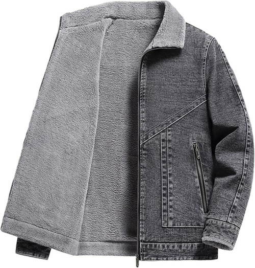 裏起毛ブルゾン デニムジャケット 冬服 メンズ 裏ボア 防寒防風 暖か 厚い ウィンターコート ボア付き ゆったり カジュアルアウター ワークウェア レトロ コーディネート 作業着 アウトドア|IKYUWA店