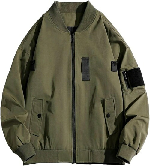 フライトジャケット メンズ お洒落 ブルゾン スタジャン カジュアル 作業 ジャケット 春秋服 アウター ストリート ジャンパー トップス 防風 ゆったり カッコイイ ブルゾン 大きいサイズ