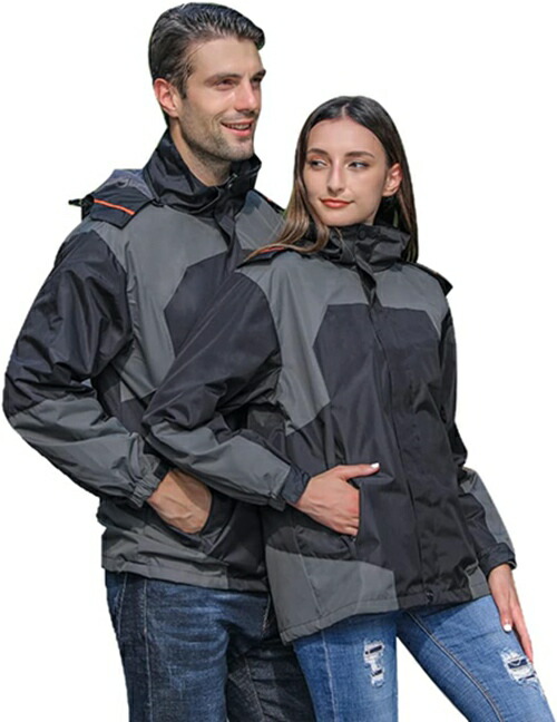 マウンテンパーカー メンズ ジャケット アウトドア ウインドブレーカー 登山服 防寒着 3in1 取り外し可能 二着セット 多機能コート フード付き 撥水 防風 保温 5XL