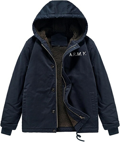 裏起毛 モッズコート ボアジャケット メンズ 防寒ブルゾン フード付き ミリタリーコート 冬服 防風 保温 暖か アウター 秋冬 ゆったり 米軍 N-1 カジュアル 作業着 お出かけ 戸外活動