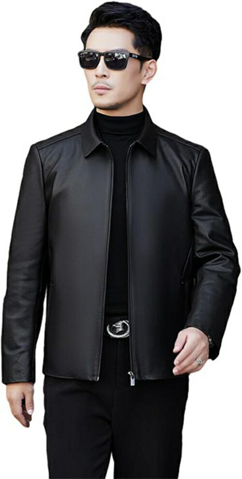 ラム革ジャン 羊革 メンズ ライダースジャケット バイクジャケット 薄手 秋冬着 レザー アウター 長袖 ミリタリー スタジャン 着痩せ ジャンパー 撥水加工 防風防雨 合皮ジャケット ワーク お洒落
