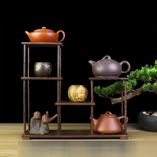 木製棚 茶器納める棚 紫檀木 鶏翅木 茶押し入れ 紅茶御盆 見せびらかす仕合わせ 今めかしい スパイス仕合わせ 茶道佩び物 アンティーク棚 調味料仕合わせ マルチ仕合わせ 棚花台 盆栽台 骨董品見せびらかす