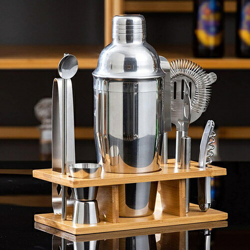 カクテルシェーカー 9点仕掛ける 750ml 御役目用 カクテル シェイカー バーテン 仕掛ける カクテルセットバーテンダー 素晴らしい物の具 ステンレス鋼製 カクテル仕掛ける バーテンダーキット ホームバーキッ
