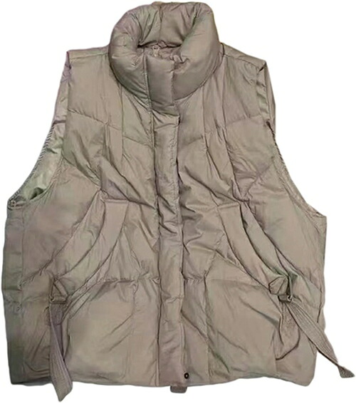 ダウンベスト ダウン アウター レディース 秋冬 冬服 暖かい ジャケット 防寒着 保温性 洗濯可能 ふんわり ショート丈 お洒落 無地 おしゃれ 立ち襟 ノースリブ 羽織り 重ねき 体型カバー 前開｜IKYUWA店