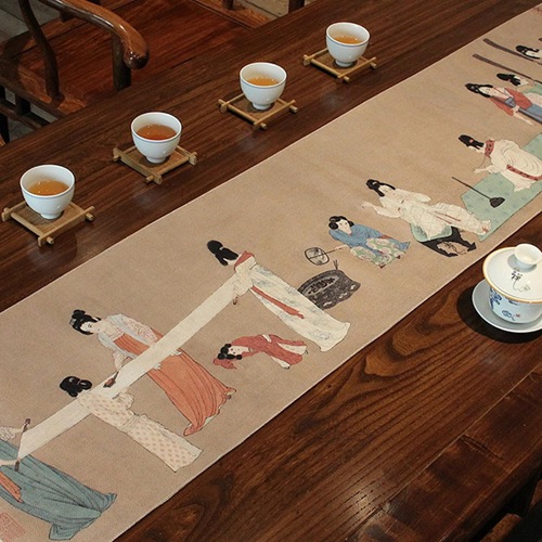 和風今めかしい 速見表伝令 和柄 飛禽 絵図 真っただ中速見表 和風侘寂わびさび禅茶席 ちゃぶ台伝令 お食事処ちゃぶ台飾り付け 32X180珊 飾り付け リビング 汚れた状態つきにくい アンティーク レ テーブルクロス-キッチン用品・食器・調理器具