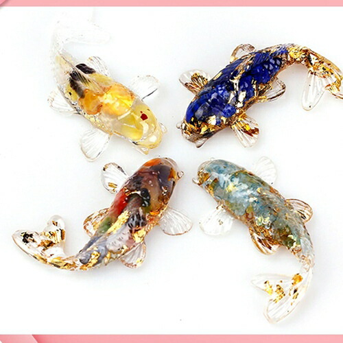 天然水晶 置物 鯉 魚 4点セット 8点セット 樹脂置物 和風 和室飾り さざれ石 クリスタル 撮影道具 原石 浄化セット エネルギー パワーストーン 恋愛運 結婚運 金運 仕事運 魔除け 厄除け 癒