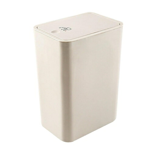 紙くずかご 上部付き添い人 15L 砂ぼこりボックス席 角型 うしろ押し式 紙くずかご か細い 今めかしい 抗菌 消臭 密閉 音皆無 お部屋 御厨子所 リビングお部屋 室内用便器 風呂場 執務室用 可塑性物質