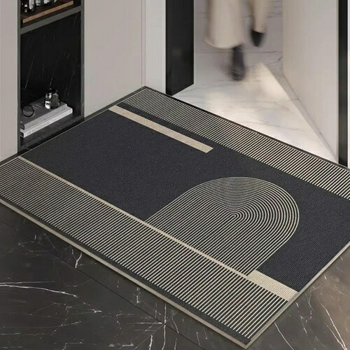 玄関マット 屋外 100*100cm 泥落とし 滑り止め 業務用ドアマット 吸水 速乾 洗える おしゃれ 玄関まっと 大判 耐磨耗性 雨の日土足適用 屋外マット 幾何学 店舗 飲食店 スタイル1 オフ|IKYUWA店
