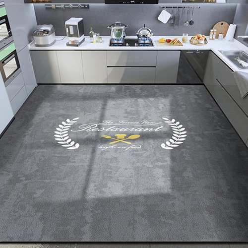 キッチンマット 低反発 60*120cm 厚さ 防水防油 滑り止め スタイル9 床保護 拭ける 洗濯不要 玄関・台所兼用 お手入れ簡単 踏み心地良い 防汚 台所 マット フロアマット 滑り止め加工 ず