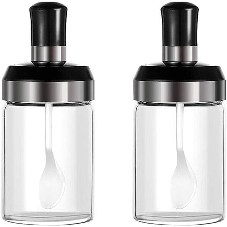 塩 容器 砂糖 容器 スパイスボトル 調味料入れ砂糖入れ 耐熱ガラス 調味料 容器 250ml*2
