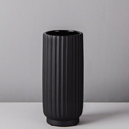 フラワーベース 花瓶 陶器 花器 ブラック 北欧 大 かびん フラワーベース フラワーベース 陶器 モダン シンプル デザイン ドライフラワー プリザーブドフラワー 造花 フェイク グリーン 枝 イン