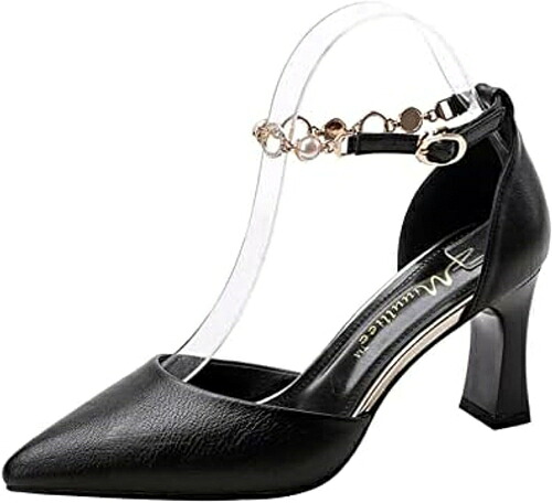 パンプス レディース ハイヒール 太ヒール pumps ヒール ポインテッドトゥ 無地 結婚式 パーティー 二次会 2次会 成人式 同窓会 謝恩会 フォーマル 美脚 お呼ばれ おしゃれ パーティ キャ|IKYUWA店