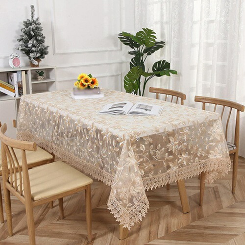 テーブルクロス メッシュ 網目 150*220cm 長方形 透明感 綺麗 白 オシャレ 薔薇 レース エレガント 美しい雰囲気 テーブルクロス カラー6 汚れ防止 洗濯可 色落ちしない おしゃれテーブ 4,635円