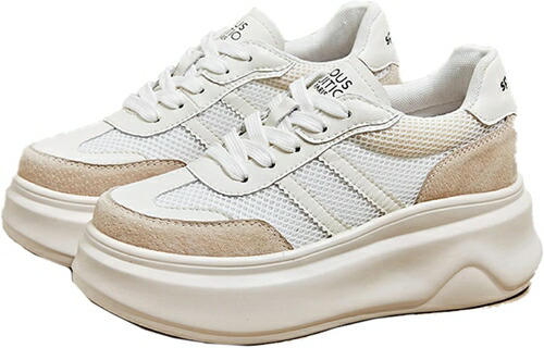 シークレットシューズ ダッドスニーカー レディース 厚底スニーカー 7.5CM身長アップ ランニングシューズ 美脚 厚底シューズ 軽量 通気 歩きやすい スニーカー カジュアル おしゃれ 通学靴 レー