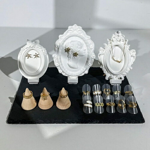 アクセサリー展示棚 アクセサリートレイ ins 浮き彫り 白色 石膏 アクセサリー収納 ジュエリートレイ アクセサリー置き皿 アクセサリーケース 指輪 ネックレス ハンドチェーン 小物入れ 化粧品収納