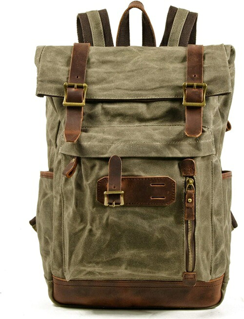 登山リュックサック キャンバス メンズ 45*30*15cm 防水 大容量 多機能 バックパック デイパック ザック ビジネス スポーツ アウトドア 通学 通勤 旅行 出張 カジュアル レトロ おしゃ
