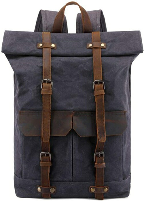 キャンバスバックパック メンズ レトロ 47*31*15cm 大容量 多機能 リュックサック デイパック 登山リュック・ザック ビジネス スポーツ アウトドア 旅行 出張 カジュアル おしゃれ