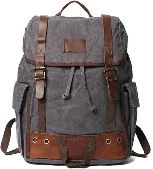 リュック メンズ キャンバス レトロ 44*37*14cm 大容量 丈夫 耐摩耗 多機能 バックパック 登山リュックサック デイパック ザック ビジネス スポーツ アウトドア 通学 通勤 旅行 出張