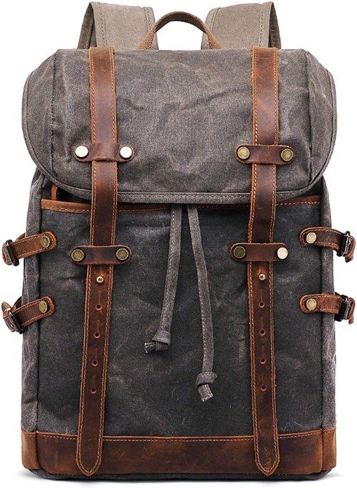 キャンバスバックパック メンズ レトロ 43*32*16cm 大容量 多機能 リュックサック デイパック 登山リュック・ザック ビジネス スポーツ アウトドア 旅行 出張 カジュアル おしゃれ の商品写真