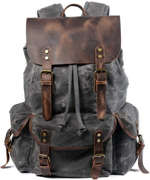 登山リュックサック キャンバス メンズ 47*33*15.5cm 大容量 防水 多機能 バックパック デイパック ザック ビジネス スポーツ アウトドア 通学 通勤 旅行 出張 カジュアル レトロ お