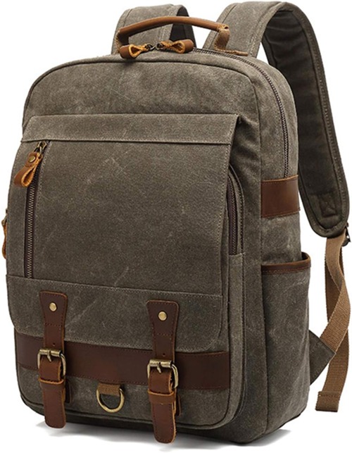 リュックサック キャンバス オイルワックス 41*31*13cm 防水 大容量 多機能 バックパック デイパック 登山リュック・ザック ビジネス スポーツ アウトドア 旅行 出張 レトロ カジュアル