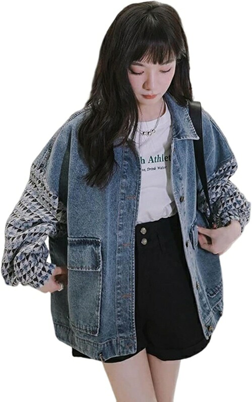 デニムジャケット レディース ジャン 春秋 着回し 着痩せ おしゃれ 原宿系 ヴィンテージ きれいめ 通学 通勤 お出かけ 大きいサイズ ジージャン