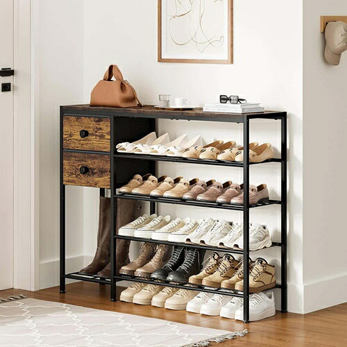 シューズラック 靴棚 靴箱 下駄箱 shoe rack 靴箱 収納 靴下収納ボックス 引き出し付き スリッパラック シューズラック 省スペース スリム 靴置き おしゃれ 大容量 靴収納 靴 棚 玄関