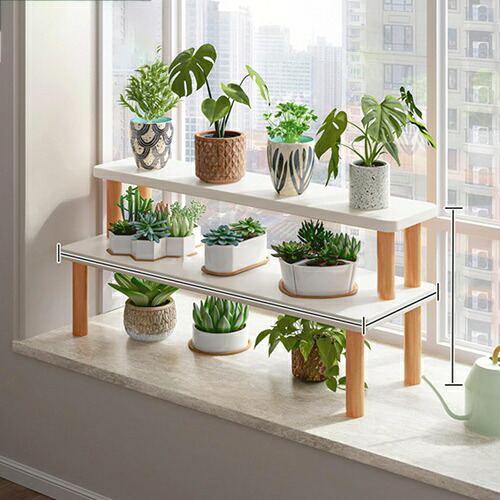 木製アートフラワーポットホルダー 屋内緑植物ポット棚リビングルームバルコニー 花置きスタンド 花瓶台 プラントスタンド 70*33 植木鉢 03 台 園芸ラック 玄関 庭 オフィス 屋外室内の装飾 (