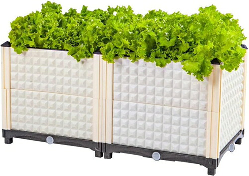精神的な統合式ガーデンボックスプランターボックスプラスチック園芸鉢植え入れ花、草木、蔬菜作りだす 大まか精神的な統合 プーリー後ばらい赤銅色 80*40*38 可塑性物質 鉢 御花ポット 07 水抜き孔付き添い人 レジン
