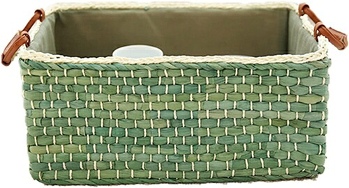 収納バスケット 収納かご 春遠足 ピクニックバスケット Storage Baskets 籐製バスケット オーガナイザーボックス スタイル1 ストレージボックス グリーン 織物製ストレージバスケット