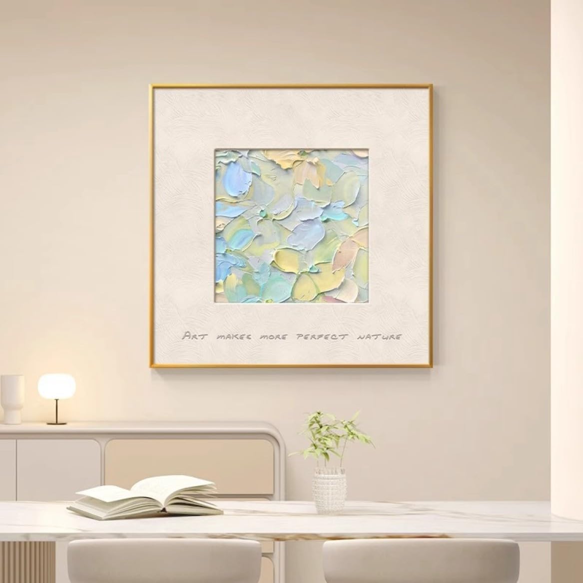 壁絵 飾りつけ 60*60糎 花 線描 美術 今めかしい 絵 室内装飾 今めかしい 御部屋飾りつけ 歩廊 リビング御部屋 臥榻御部屋 芸術室 今日このごろ 美術細工物 すぐに掛けられます 老人ホーム飾りつけ デ