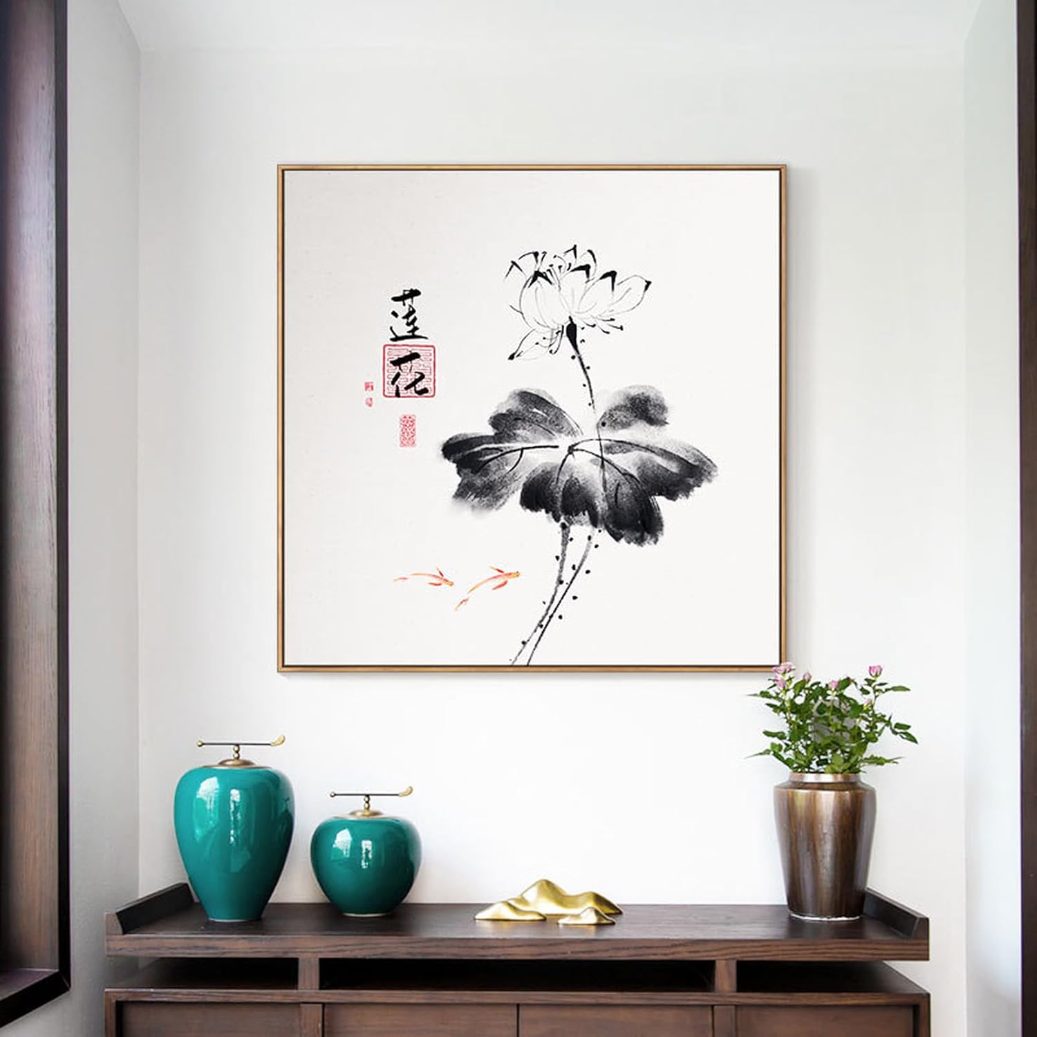 ポスター 風景画 壁掛け 絵画 インテリア 花 絵 壁 アートパネル 風水 玄関 デザイン07 枠付きの完成品 リビング 寝室 オフィス カフェ風 フレーム オシャレ 30*30cm 飾り絵 装飾画