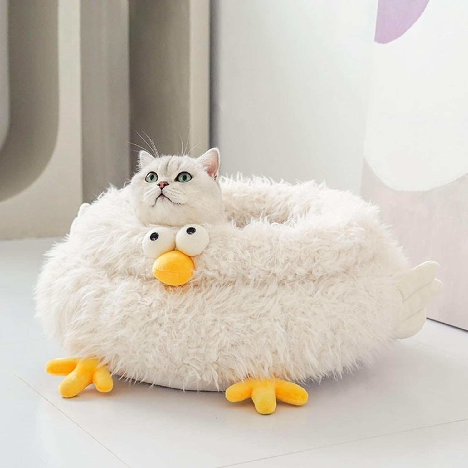 猫ベッド 丸型 犬 ペットベッド クッション 秋冬 可愛い ふわふわ もこもこ ドーナツ ぐっすり眠る 洗える キャットベッド 通年 ペット用品 おしゃれ 暖かい 滑り止め 柔らかい 49x49x21｜IKYUWA店 8,755円