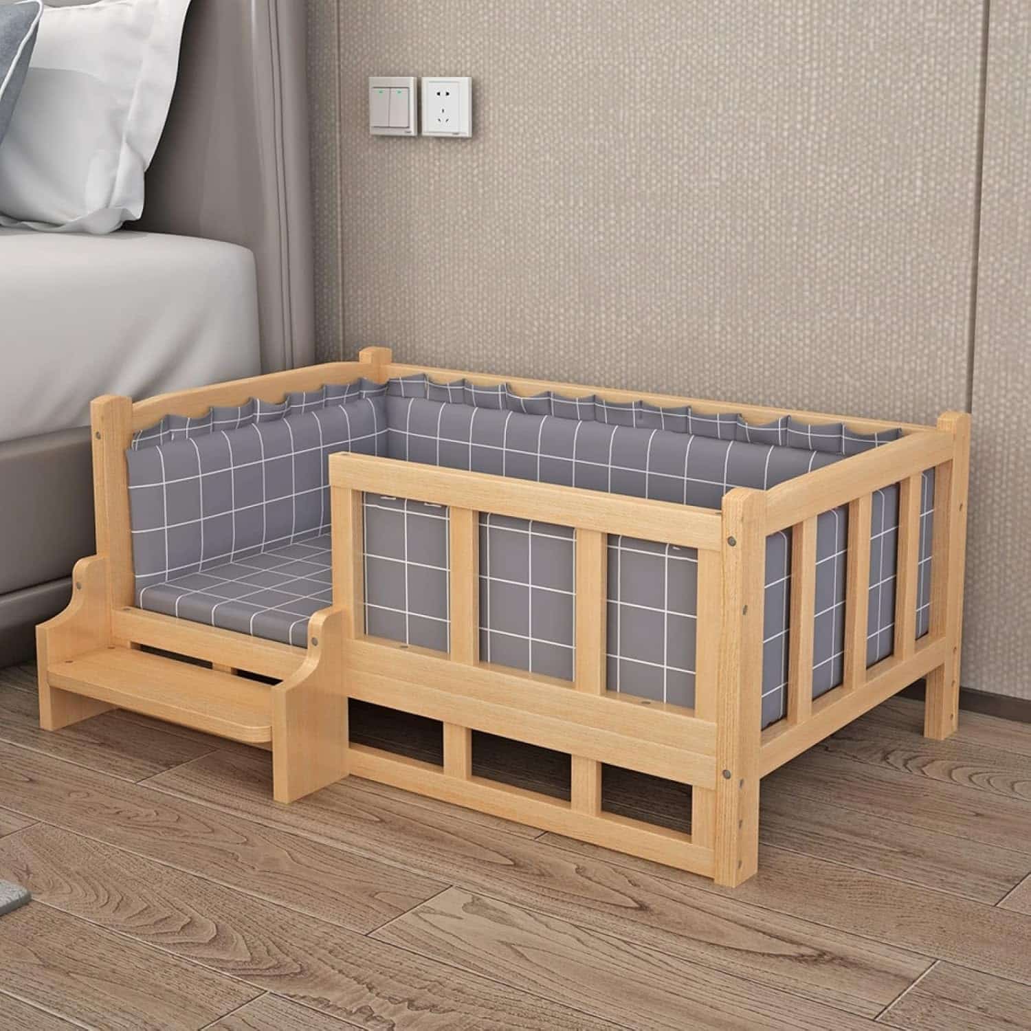 ペットベッド 木製 秋冬 猫ベッド 犬ベッド 可愛い クッション付き 階段付き 春夏 収納用 ダブルラウンジソファ ベッドサイド 取り出し 洗える 大中小型犬 キャットベッドサイド ペットプレゼント