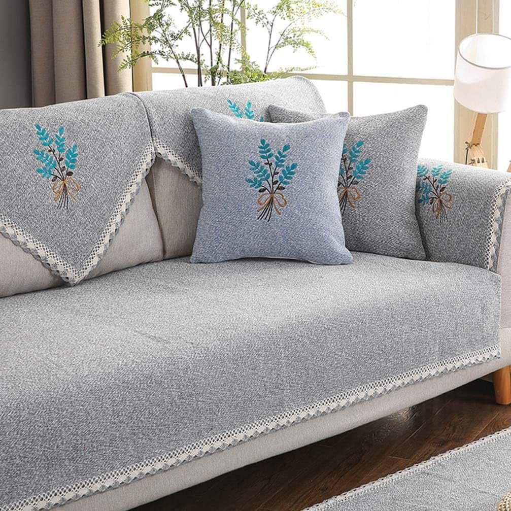 ペットソファーカバー ソファカバー ソファーシーツ マルチカバー ペット用品 滑り止め キルティング保護 室内マット シンプル 犬猫対策 四季適用 1ピース ソファー保護カバー 90X160cm グリ|IKYUWA店