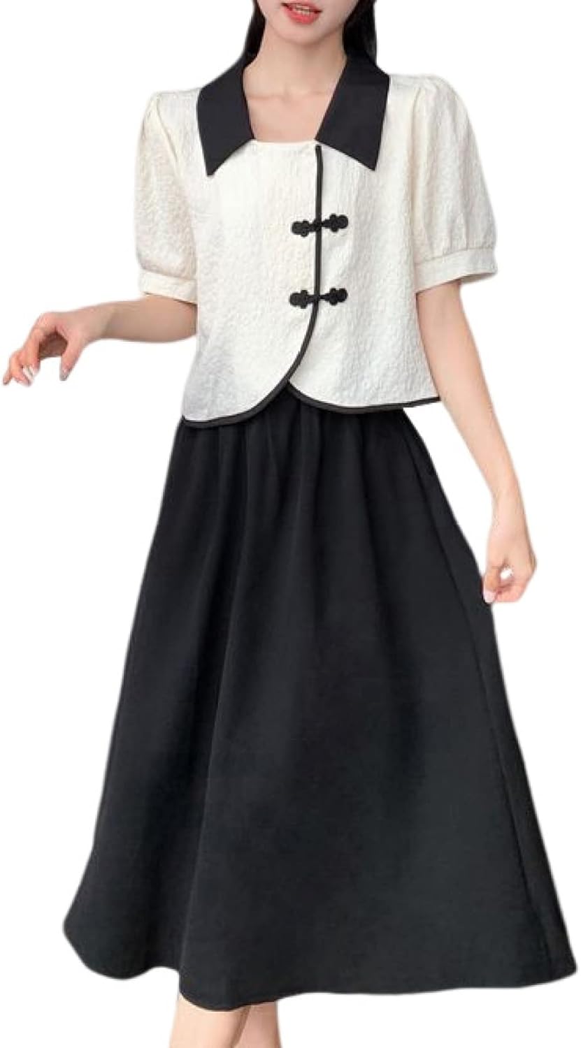 スコート背広 レディース M～4XL ポリエステル 大層らしい大きさ 夏服 ２点上下書き割り 半袖 並み並み丈 Ｔシャツ スコート 今めかしい 好いたらしいめ 通い 通学 心地よい セットアップ
