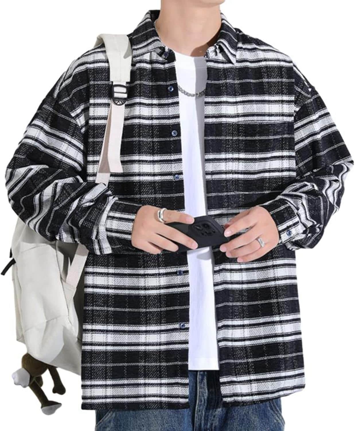 チェックシャツ 長袖 メンズ シャツ 春服 春秋冬 開襟シャツ アウター 春夏秋 M-3XL 速乾 吸汗 汗染み防止 通気 柔らかい ワイドサイズ ゆったり カジュアル おしゃれ 韓国風 男女通用 旅｜IKYUWA店