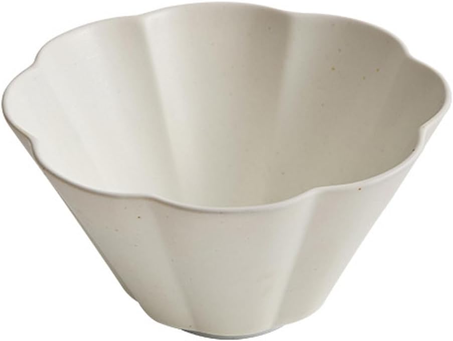 大鉢 麺鉢 ベージュ キッチン 磁器 7.3inch ご飯茶碗 飯碗 台形 サラダボウル 和食器 ご飯 ボウル 食洗機/電子レンジ対応 麺鉢・丼 ラーメン丼 和食 料亭 旅館 飲食店 業務用 煮物 深｜IKYUWA店