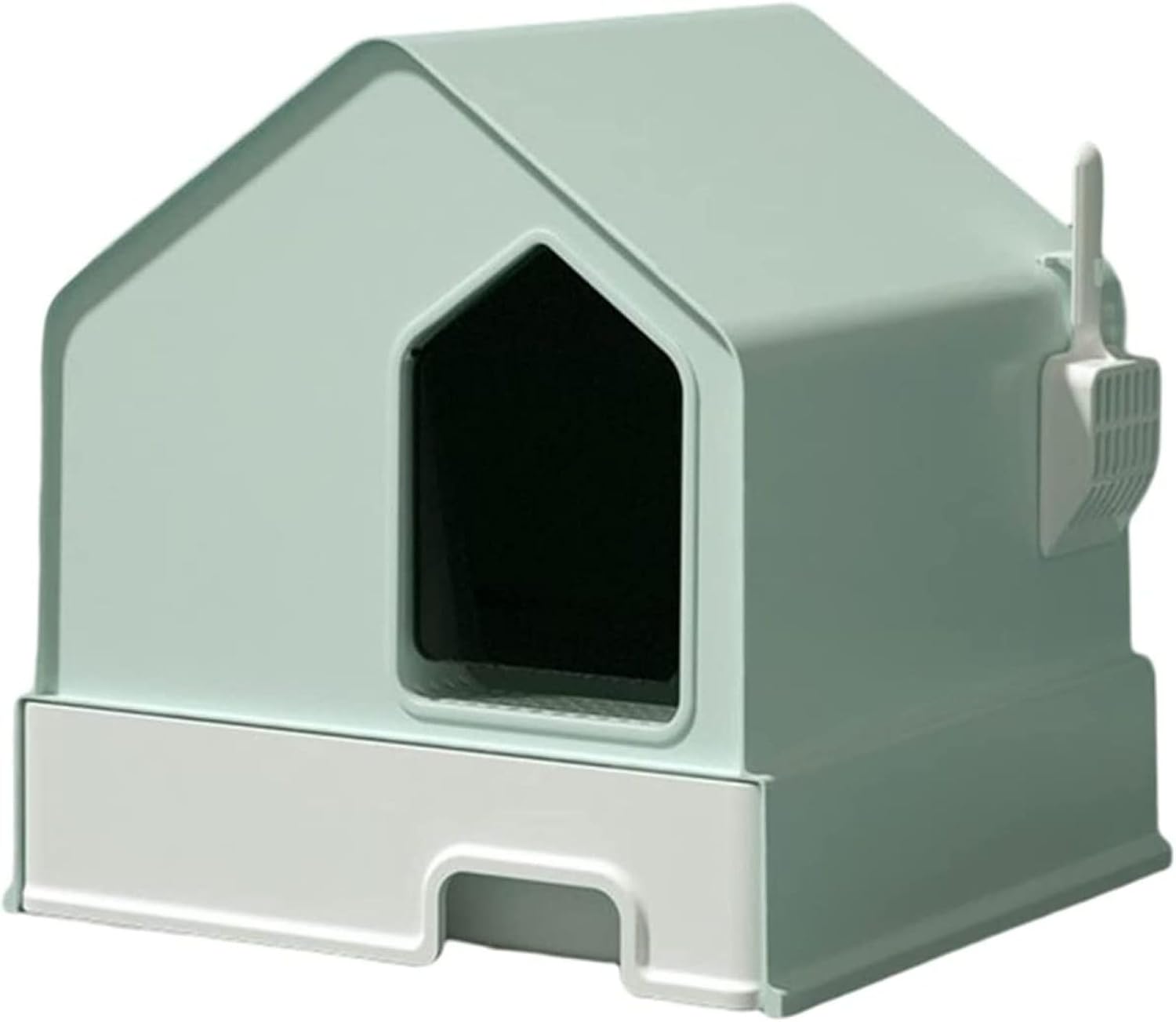 猫トイレ ドーム型 46x44x46cm 大型 猫用トイレ本体 横から フルカバー おしゃれ 猫用 トイレ 飛び散り防止 丸洗い可能 清掃便利 軽量 いぬ猫 大きい猫 可愛い 猫のトイレ ネコトイレ｜IKYUWA店