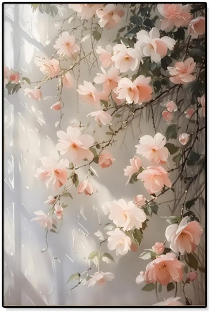 アートポスター おしゃれ インテリア 北欧 20*30 可愛い カラー2 壁掛け 絵画 花 癒し系 アートパネル アートボード ギフト 玄関 子供部屋 アートフレーム|IKYUWA店