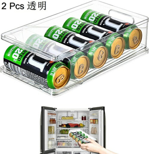 冷蔵庫収納ラック 缶ビールホルダー 冷蔵庫用 飲料収納ラック ビール収納 缶ストッカー省スペース 可動式 キッチン収納 コンパクト 二重仕上げラック 取り出し便利 業務用 飲食店 台所用品 収納便利