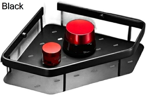 浴室用ラック コーナー三角 バスルーム ステンレス シャワーラック 強力粘着固定 石鹸置き お風呂の壁に 水切り 風呂場 洗面所 収納壁掛け棚