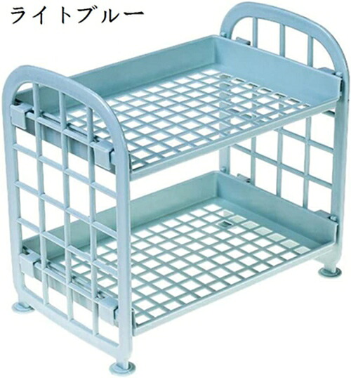収納ラック　調味料ラック　スパイスラック　浴室ラック　洗面所収納棚　台所棚　化粧品収納　2段　棚　P　Pシンプル　家居　二層組立簡単