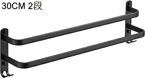 浴室ラック タオルかけ タオルハンガー　タオル掛け タオル干し　キッチン 洗面所 収納 タオルバー 錆びにくい アルミ製