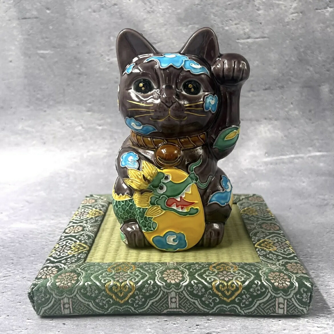 楽天市場】京焼 清水焼 陶あん -招き猫-ピンク地 藤 左手 千万両 : 京