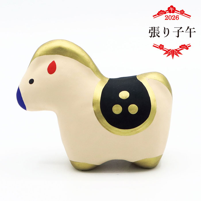 楽天市場】土鈴 木彫午 白 Y-12 / 2026年 令和8年 京陶人形 土鈴 木彫