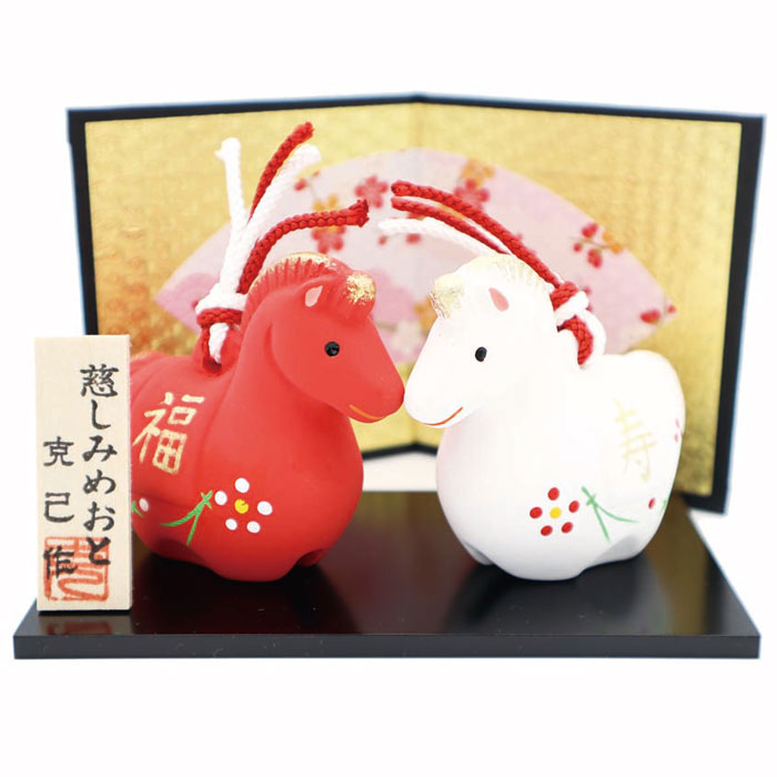 干支置物　風水玉持ち　福午【３３個セット】　縁起物　インテリア 干支置物 風水玉持ち 福午【33個セット】 縁起物 インテリア